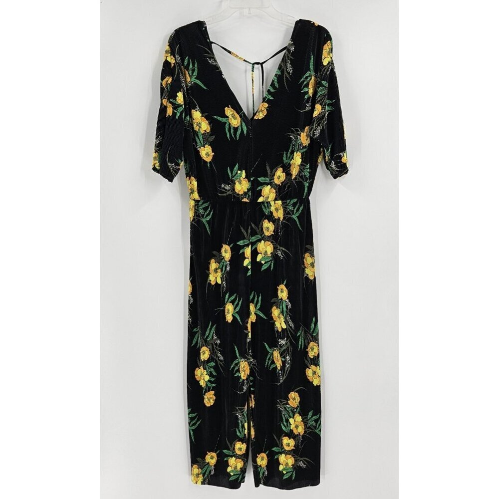 NEW MISS SELFRIDGE FLORAL PRINT CROP LEG JUMPSUIT Sz 6